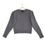 House of Harlow HOUSE OF HARLOW1960 100% Cashmere Sweater M Gray Layered Shoulder Boho Office Photo 2