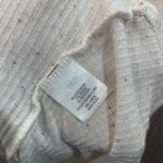 Alya Textured Speckled Knit Twist Front V Neck Top Ivory Size S Made in USA Photo 4