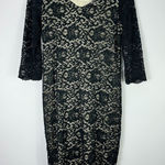 Hello Miz Dress Women L Lace Overlay Black Lined Bodycon Goth Romantic Formal Size L Photo 0