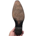 Lucchese  1883 Savannah Black Mad Dog Goat Leather Snip Toe Western Boots Size 10 Photo 11