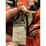 Trina Turk  Wrap Top Floral‎ Print Silk Lycra Black Red Orange Size M Photo 7