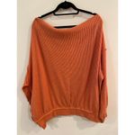 We The Free by Free People Main Squeeze Hacci Sweater Womens Size Medium Orange Photo 3