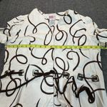 R&K Originals Blazer Womens 14P White with Brown Swirls Fitted Preppy Jacket Photo 4