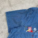 White Stag  Vintage Denim Button Down Shirt Cherry School Embroidered 22W/24W Photo 3