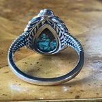 Natural Blue Moon Turquoise Sterling Silver Ring Size 10 Photo 4