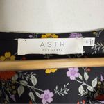 ASTR  the Label Floral Ruched Mini Dress M | Black Photo 3