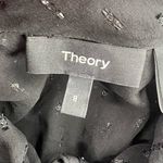 Theory  Silk Chiffon Metallic Stitching Scarf Shirt Dress Size 8 Photo 6