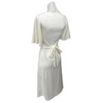 ASOS Women's White Short Sleeve Faux Button Down Midi Shirt A-line Dress Size 2 Photo 1