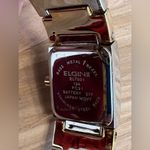 Elgin II Ladies Watch Gold Silver Tone Cuff Bracelet Silver Dial Gorgeous Photo 8