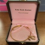 Juicy Couture Retro  Pam & Gela Gold Horseshoe Wish Bangle Bracelet Photo 0