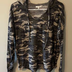 Maurice's  Camo Waffle Knit Hooded Long Sleeve Too Photo 0
