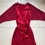 Victoria's Secret Vintage  Gold Label Red Long Sleeve Robe Size S Photo 2