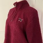 Victoria's Secret Victoria Secret PINK Maroon Sherpa Pullover Photo 6