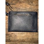 Michael Kors  Black Saffiano Leather Zip Card Case Wallet Lanyard‎ Photo 1
