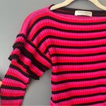 Philosophy Di Lorenzo Serafini Ruffle Sleeve Striped Sweater Photo 4