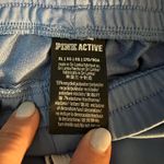 PINK - Victoria's Secret Pink Victoria Secret Mid Rise Zipper Ankle Blue Track Pants Photo 1