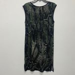 St. John Sport Women Sz 6 Greeb Black Animal Print Sheath Knit Dress Photo 3