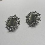 Women's Costume Earrings Rhinestone NWOT CLIP On Clip Photo 0