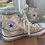 Converse Chuck Taylor Hi Top Sneakers Shoes All Star Shiny Gold Size 8.5 Photo 0