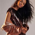 Anthropologie MAEVE KARA MERMAID SEQUIN WINE SLEEVELESS DRESS S Photo 2