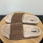 Rag and Bone  Bailey Size 9/39 Suede Faux Shearling Lined Slippers Slides‎ Woven Photo 5