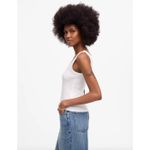 Madewell  Regenerative Cotton Ribbed Scoopneck Tank Top Womens White XL NWT Photo 1