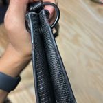 ALDO Black Textured Handbag - Faux Lizard-Skin + Grommet Strap Photo 6