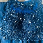 Women's Elegant Appliques Long Prom Dress Beaded Evening Party Gowns xs blue Photo 4