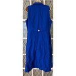 Jessica Howard  Sleeveless Blue Linen Blend Button up Midi Dress Size 16 XL Photo 3