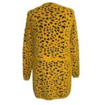 Kamana Convertible Cheetah Cardigan Sweater S Long Sleeve Fuzzy Cozy Pockets Photo 6