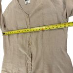 Flax  Beige Cream Button Up Top 100 Percent Linen Women's Size Large Lagenlook. Photo 5
