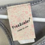 Freeloader  Gray Flowy Short Sleeve Blouse With Back Keyhole Photo 2