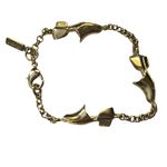Salvatore Ferragamo Shoe Charm Bracelet Gold Tone Chunky 1980s Italy Signed Photo 1