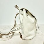 Salvatore Ferragamo  Gancini Leather School Draswtring Backpack White /Silver Photo 6