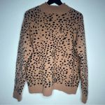 Saltwater Luxe  animal print sweater in caramel - chestnut and black high neck Photo 1