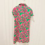 Lilly Pulitzer  Pink & Green Floral Print Short Sleeve Polo Tshirt Dress Size S Photo 7