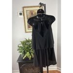 fab'rik  black lined Sleeveless Romper Med Spaghetti Straps Keyhole In The Back Photo 4
