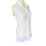 Under Armour heatgear white collared sleeveless stretchy activewear top size S Photo 1