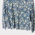 L.L.Bean Blue Paisley Corduroy Button Down Shirt Women’s XL Photo 3