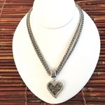 Brighton  Double Strand Heart Pendant Necklace toggle clasp Photo 0