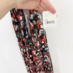 Free People Daria Halter Maxi Dress Black Orange Low Back Wrap Slit Plunge Photo 6