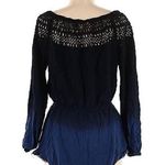 Victoria's Secret Beach Swim Cover Up Crochet Tassel Romper Ombre Blue B… Photo 2