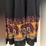 Black and Yellow bohemian Floral Women's Skirt S Photo 2