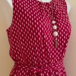 Ann Taylor COPY - Pink And White Casual Dress Sz L W Tie In Front Back KeyHole … Photo 1