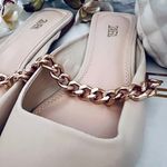 ZARA Ecru Leather Mules Photo 4