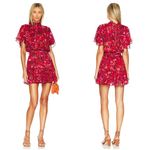 MISA Los Angeles 💕💕 Saffie Dress ~ Crimson Geo Print Small NWT Photo 1