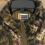 Vintage EVR Jacket Women Size Small Green Brown 100% Silk Full Zip Oversized Photo 2