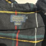 Pendleton  Wool Hooded Full Zipper Top Check black w/ multi color stripes Size S Photo 7