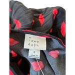 A New Day  Black & Red Lip Print Midi Dress Size 2 Whimsical Dreamy Flowy Photo 4
