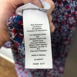 Talbots  geometric floral print split neck dress Photo 6